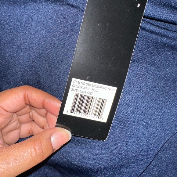 Navy Blue Fashion Leggings - Picture 5 of 5